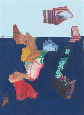 NATALE ADDAMIANO Bitetto 1943 Forme vaganti, 1969 tempera su carta cm....