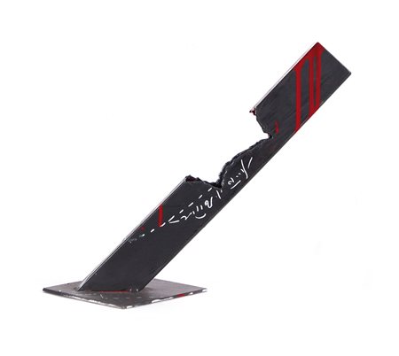 ALEX CAMINITI Messina 1977 Punto di rottura scultura in lega ferrosa smaltata...