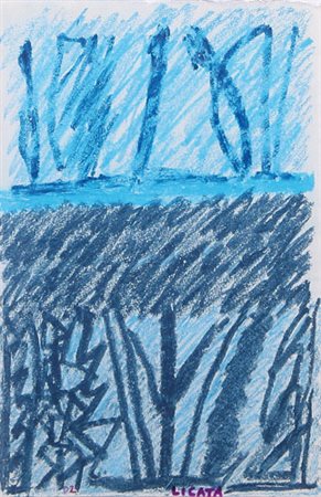 RICCARDO LICATA Torino 20/12/1929 Senza titolo, 2002 tecnica mista su carta...