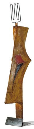 MAX MARRA Paola 28/07/1950 Totemica, 2003 scultura in juta, stucco e ferro...