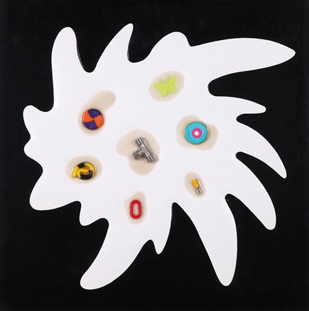 RENZO NUCARA Crema 1948 Bang 10-37, 2011 resine, oggetti, colore serigrafico,...