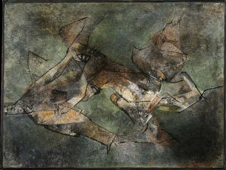 SALVATORE PROVINO Bagheria (Pa) 04/06/1943 Forma topologica, 1991 olio su...