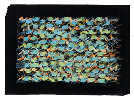 SIMONA WELLER Roma 10/05/1940 Senza titolo, 1977 acrilico su carta velluto...