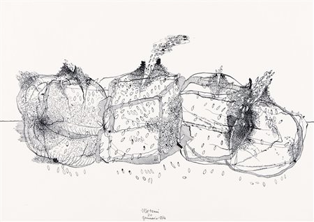 MATTIA MORENI Pavia 12/11/1920 - Brisighella 1999 Composizione, 1970 china su...