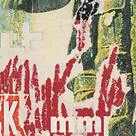 JACQUES VILLEGLÉ Quimper 1926 Serie "Citè de la musique", 2000 decollage su...