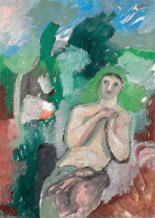 SANDRO CHIA Firenze 20/04/1946 Senza titolo, 1998 tecnica mista su carta...