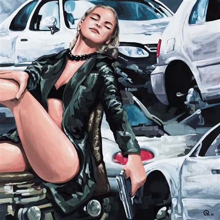 GIOVANNI ROSAZZA Torino 18/03/1961 Fatto..., 2010 acrilici su tela cm. 80x80,...