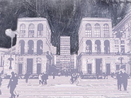 LEONIDA DE FILIPPI Milano 17/04/1969 Paesaggio urbano tecnica mista (inkjet e...