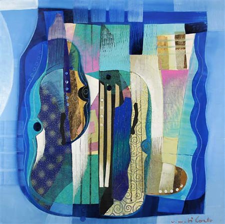 VITTORIOMARIA DI CARLO S. Marco in Lamis (Fg) 1939 Strumento a corde olio e...