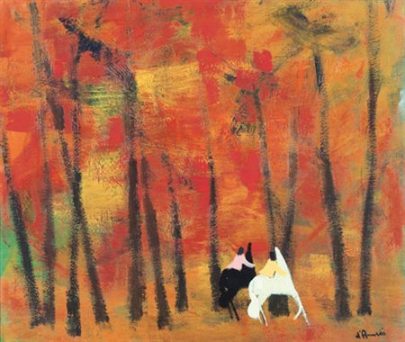 GIANRODOLFO D’ACCARDI Palermo 1906 - Milano 01/09/1993 Autunno olio su tela...