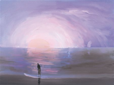 UBALDO BARTOLINI Montappone (Ap) 18/02/1944 Alba sul mare, 1997 olio su tela...