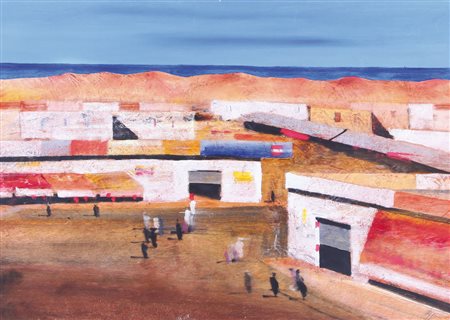 SALVATORE MAGAZZINI Pistoia 28/02/1955 Sharm El Sheick olio su tavola cm....