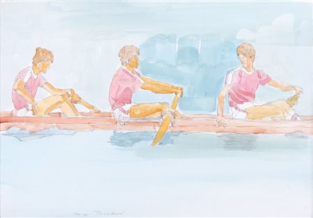 LORENZO TORNABUONI Roma 17/07/1934 Senza titolo tecnica mista su carta...