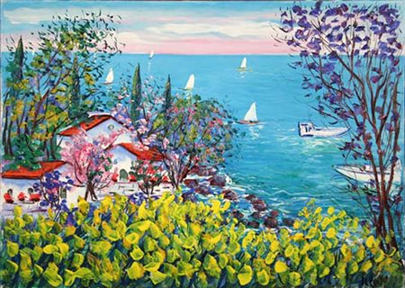 ANTONIO IALENTI Campobasso 12/07/1937 Isola d'Elba olio su tela cm. 50x70,...