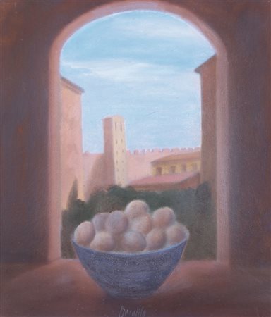 FRANCO BERALDO Meolo (Ve) 1944 Natura morta nel paesaggio, 1993 strappo...