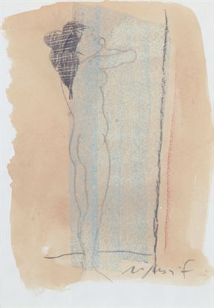 FRANCO ROGNONI Milano 20/09/1913 - Milano 11/03/1999 Nudo tecnica mista su...