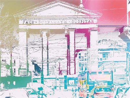 LEONIDA DE FILIPPI Milano 17/04/1969 Paesaggio urbano tecnica mista su carta...