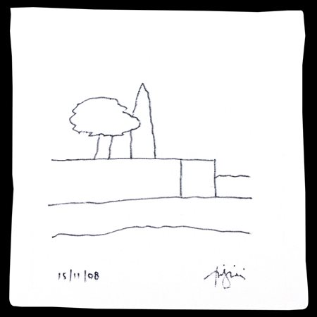 TINO STEFANONI Lecco (Co) 06/07/1937 Senza titolo, 2008 pennarello su stoffa...