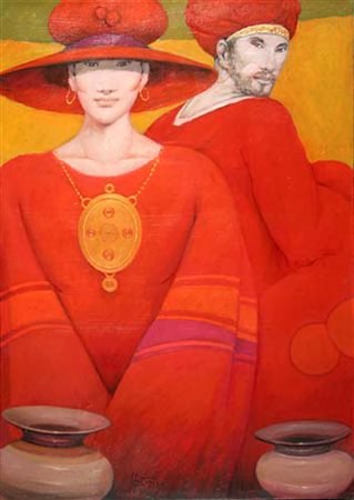 GOFFREDO CIVITARESE Chieti 30/01/1938 Odisseo olio su tela cm. 100x70, firma...