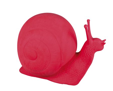 CRACKING ART Chiocciola multiplo in plastica rossa cm. 110x65x82, esemplare...