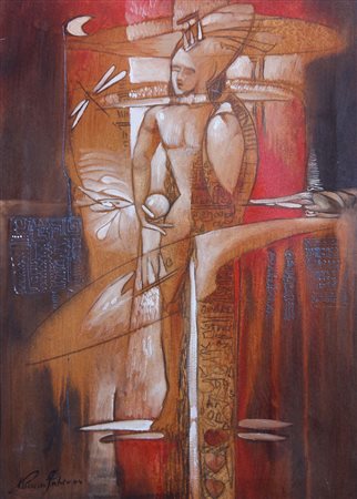 FABIO CUMAN Varese 02/04/1972 Il condottiero, 2004 olio su tela cm. 45x32,...