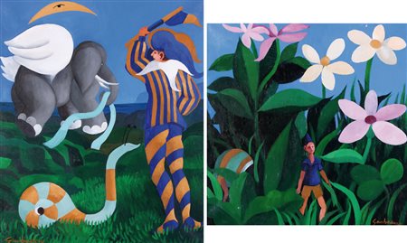 ANTONINO GAMBADORO Messina 11/05/1965 Pollicino nel sottoprato olio su tela...