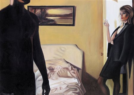 MARIA GIOVANNA PERI Palermo 1978 La stanza d'albergo, 2010 acrilici su tela...