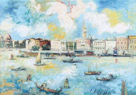 EMANUELE CAPPELLO Vittoria (Rg) 1936 Venezia olio su tela cm. 50x70, firma in...