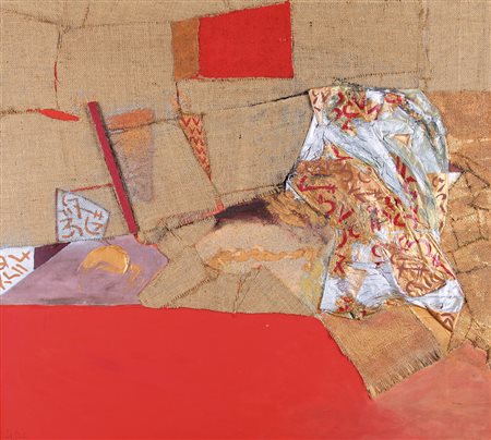 DANILO MANENTI Cagliari 1951 Composizione - omaggio a Burri, 2002 tecnica...