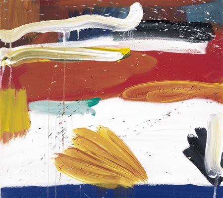 ANGELO AZZELLINI Rodi Garganico 1961 IV 92, 1992 olio su tela cm. 80x90,...