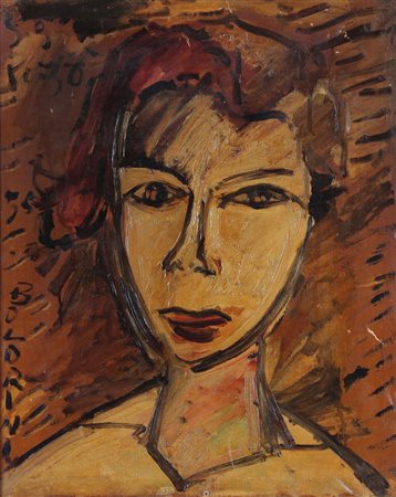 GUSTAVO BOLDRINI Venezia 1925 - 1988 Figura, 1955 olio su tela cm. 50x39,...