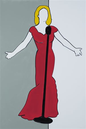 MARCO LODOLA Dorno (Pv) 04/04/1955 Cantante smalti su tela cm. 150x100, firma...