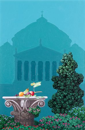 GIUSEPPE LAURIA Accettura (Mt) 1940 Napoli: Piazza Plebiscito, 2000 olio su...