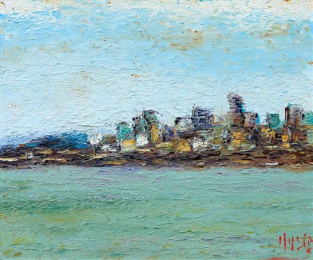 ROBERTO MASIA Iglesias (Ca) 20/02/1958 Mattino a San Francisco olio su tela...