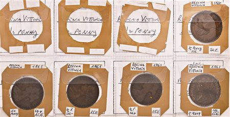 GRAN BRETAGNA. Vittoria ( 1837-1901). Circa 64 monete in rame.