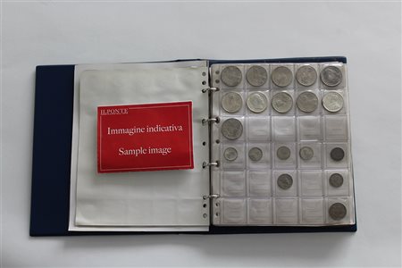 VARIE. Tredici album contenenti migliaia di monete italiane ed estere,...