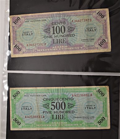 BANCONOTE. Insieme di banconote italiane ed estere, in 4 album.