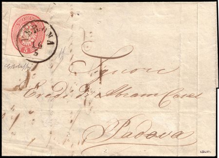 LOMBARDO-VENETO 1866 (16 mag.)Lettera con testo da Verona per Padova,...