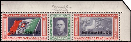 EGEO 1933Posta aerea "Crociera del Decennale". Trittico da 5,25+19,75 lire...