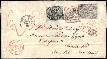 STATO PONTIFICIO 1857 (12 nov.)Lettera senza testo spedita da Roma per...