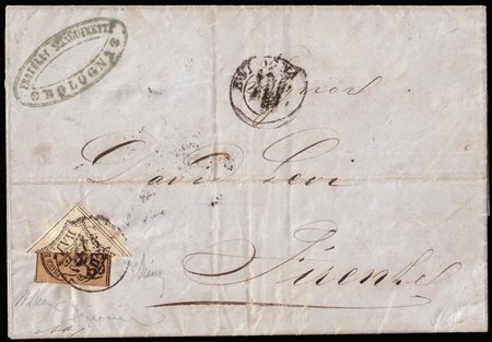 STATO PONTIFICIO 1859 (15 lug.)Lettera con testo spedita da Bologna per...