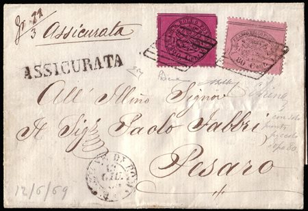 STATO PONTIFICIO 1869 (12 giiu.)Lettera senza testo, spedita tramite...