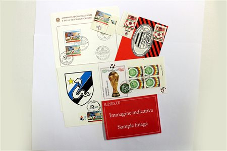 REPUBBLICA - TEMATICA CALCIO 1986/1990Collezione formata da alcuni fogli...