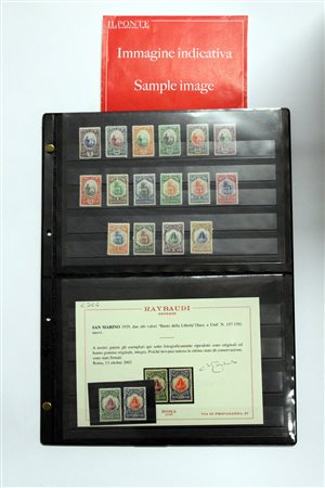 SAN MARINO 1929/1958Lotto di emissioni del periodo, di cui un foglietto. 5...