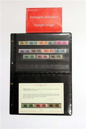 TRIESTE A 1947/1954Lotto di emissioni del periodo, con alcune quartine. 2...