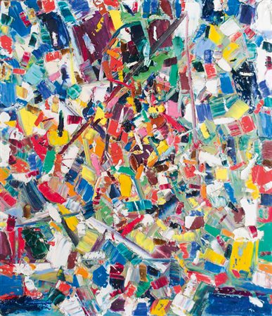 TANCREDI PARMEGGIANI Feltre 1927 – Roma 1964 SENZA TITOLO, 1958 olio su tela,...