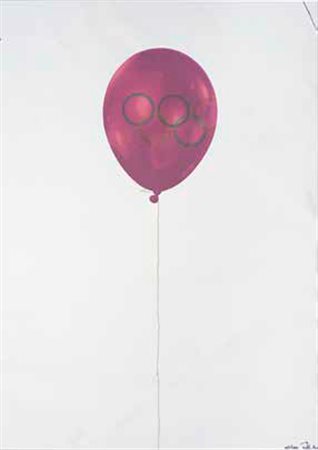 MICHELANGELO PISTOLETTO Biella 1933 OLIMPIADI, 1983 base serigrafica a...