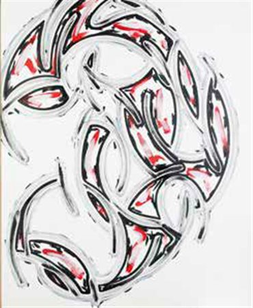 GIANNI ASDRUBALI Tuscania 1955 ROSSO, 1989 olio su tela, cm 160x128. Firmato...