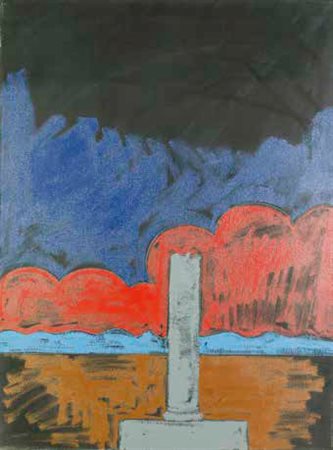 TANO FESTA Roma 1938 – 1988 PAESAGGIO LA COLONNA 1975 acrilico su tela, cm...