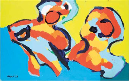 KAREL APPEL Amsterdam 1921 – Zurigo 2006 COMPOSITION, 1973 acrilico su tela,...